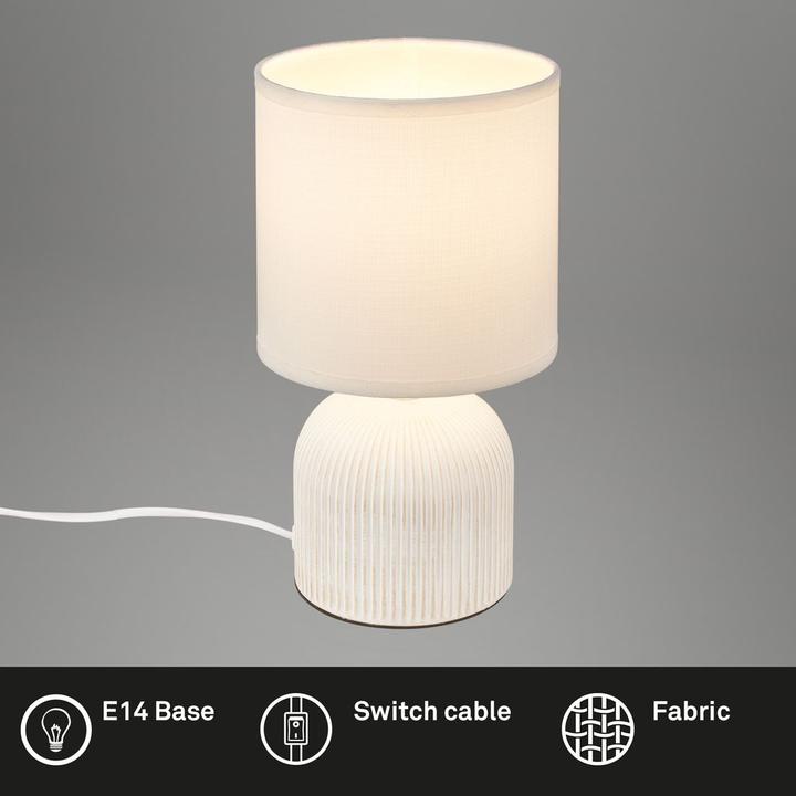 Actual product image Briloner INO ceramic table lamp, white, excl. 1x E14 max. 10W (E14)