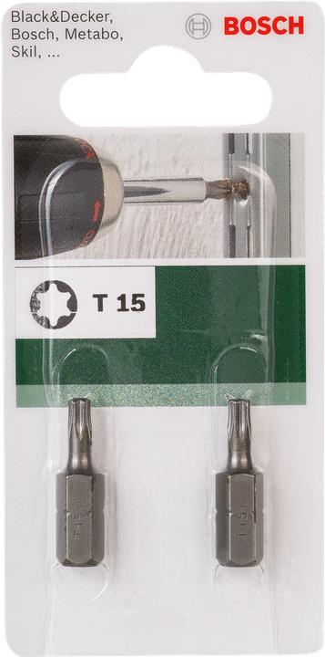 Produktbild Bosch Zubehör Schrauberbit Standard T (Innensechskant, Innensechsrund TX, Kreuz Phillips PH, Kreuz Pozidriv PZ)