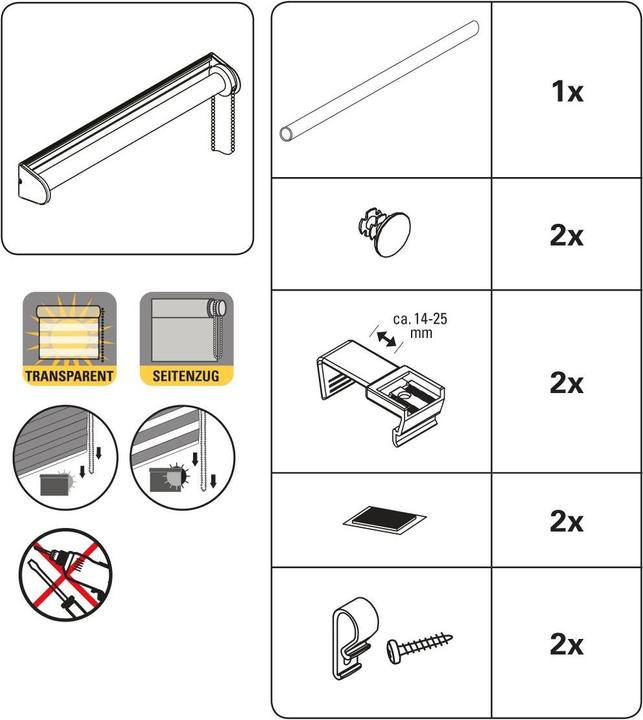 Actual product image Gardinia Easyfix double roller blind Triangle (120 x 150 cm)
