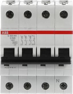 Actual product image ABB S203-C50NA Automatic circuit breaker 50A pro M compact 3p+NA