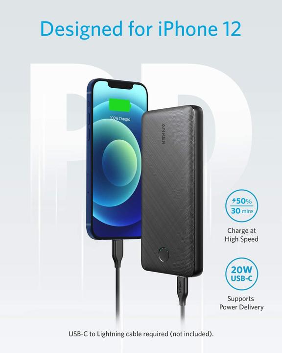 Immagine prodotto Anker Powerbank 525, 20000mAh, 20W (20000 mAh, 20 W, 74 Wh)