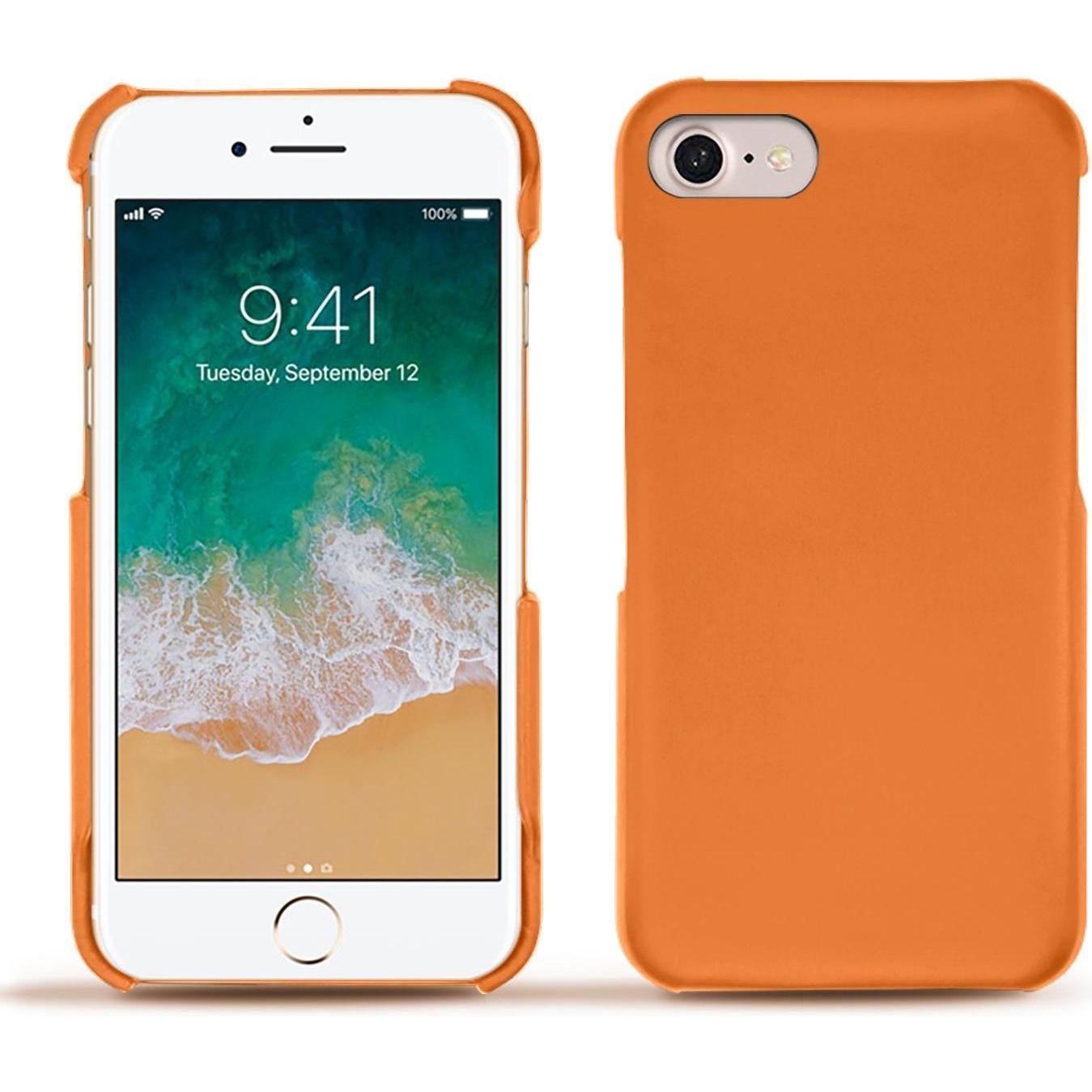 Noreve Lederschutzhülle (Apple iPhone 7), Smartphone Hülle, Orange