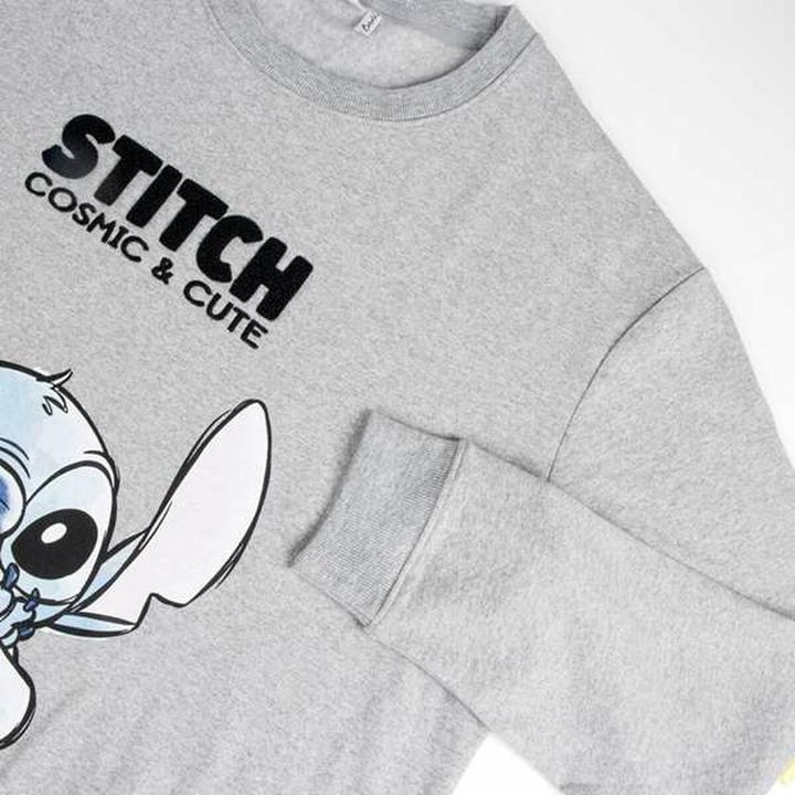 Produktbild Stitch Unisex Sweater Ohne Kapuze Grau (S)