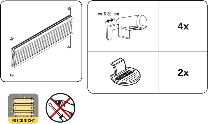 Produktbild Gardinia Easyfix Plissee mit 2 Bedienschienen (85 x 130 cm)