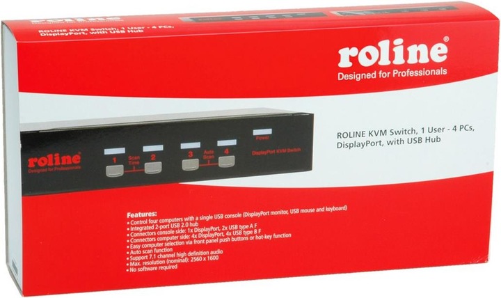 Actual product image Roline DisplayPort USB 2.0, 1 user - 4 PC