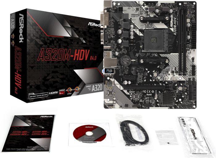 Immagine prodotto AsRock A320M-HDV R4.0 (AM4, AMD A320, mATX)