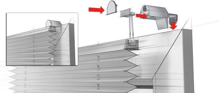 Image du produit Gardinia Store plissé Easyfix avec 2 rails de commande (60 x 130 cm)