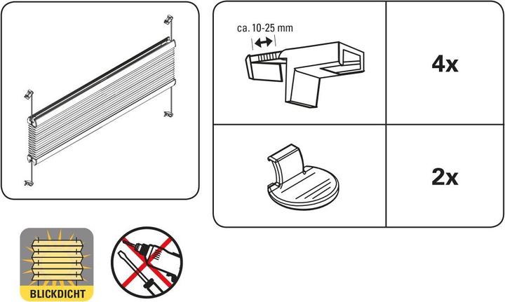 Produktbild Gardinia Easyfix Wabenplissee mit 2 Bedienschienen (90 x 130 cm)