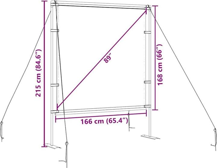 Produktbild vidaXL Beamer Leinwand mit Ständer 89 Zoll 1:1 Projektionswand Leinwand (89", 1:1)