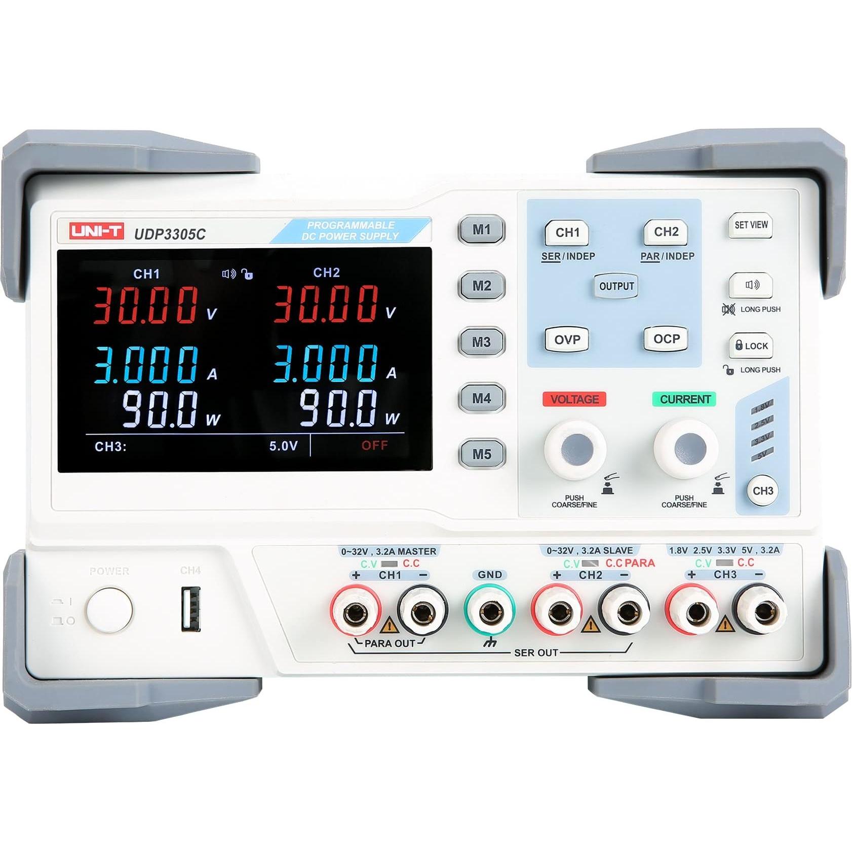 Thumbnail - Uni-T Labornetzgerät UDP3305C, 3-Kanal, RS232, 0...30 V, 0...5 A, 315 W, Labornetzgerät