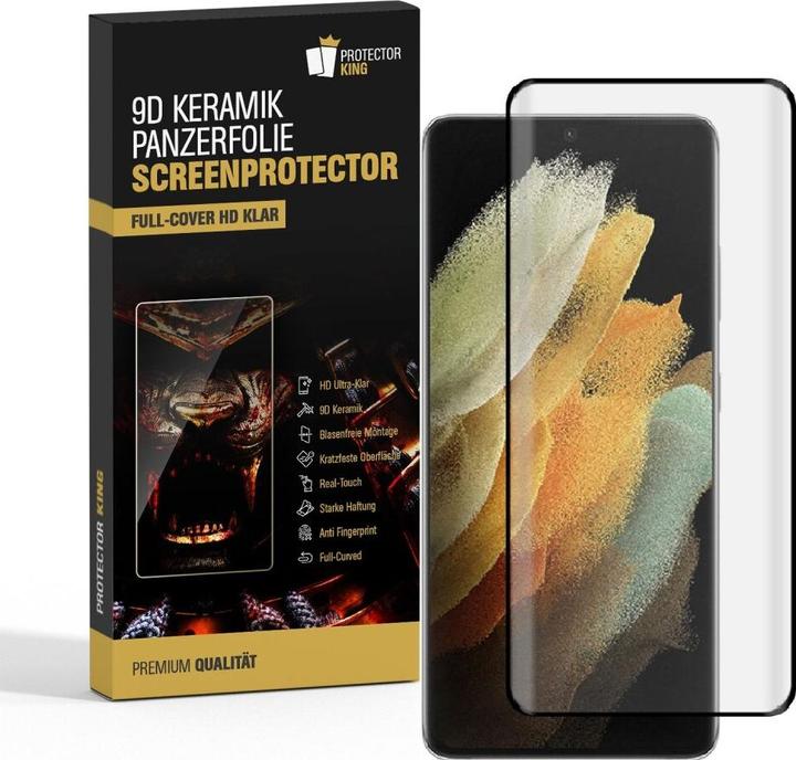 Produktbild Protectorking 2x Ceramic-Glass Full Cover HD Klar (2 Stück, Samsung Galaxy S21 Ultra)