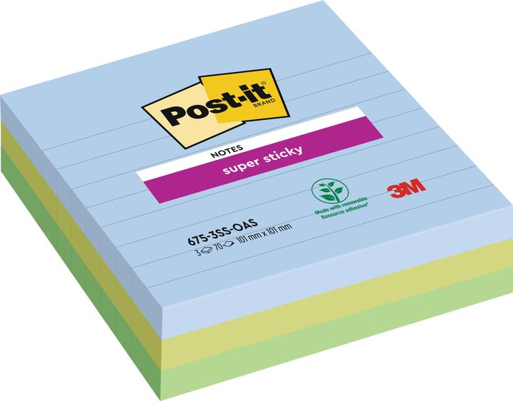 Produktbild Post-it Super Sticky Oasis Grossformat (10 x 10 cm)