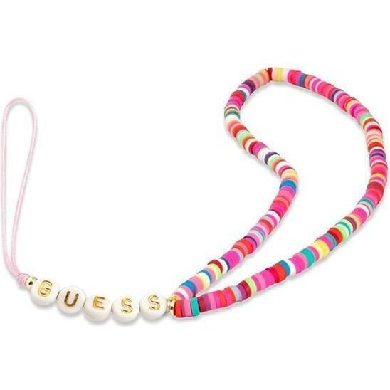 Guess Ratet mal, Aufhängung GUSTGMPP Phone pink pink spröde/multicolor pink Heishi Beads, Weiteres Smartphone Zubehör, R...