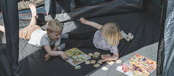 Productafbeelding Easy Camp Familien-Tunnelzelt Skarvan 4 (grau, Modell 2025) (Tunnel tent, 14 kg, 4 personen)