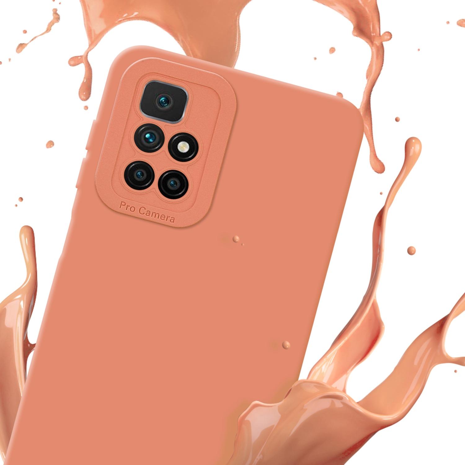 Thumbnail - Cadorabo Hülle für Xiaomi RedMi 10 im TPU Fluid LM162 Style (Xiaomi Redmi 10), Smartphone Hülle, Orange