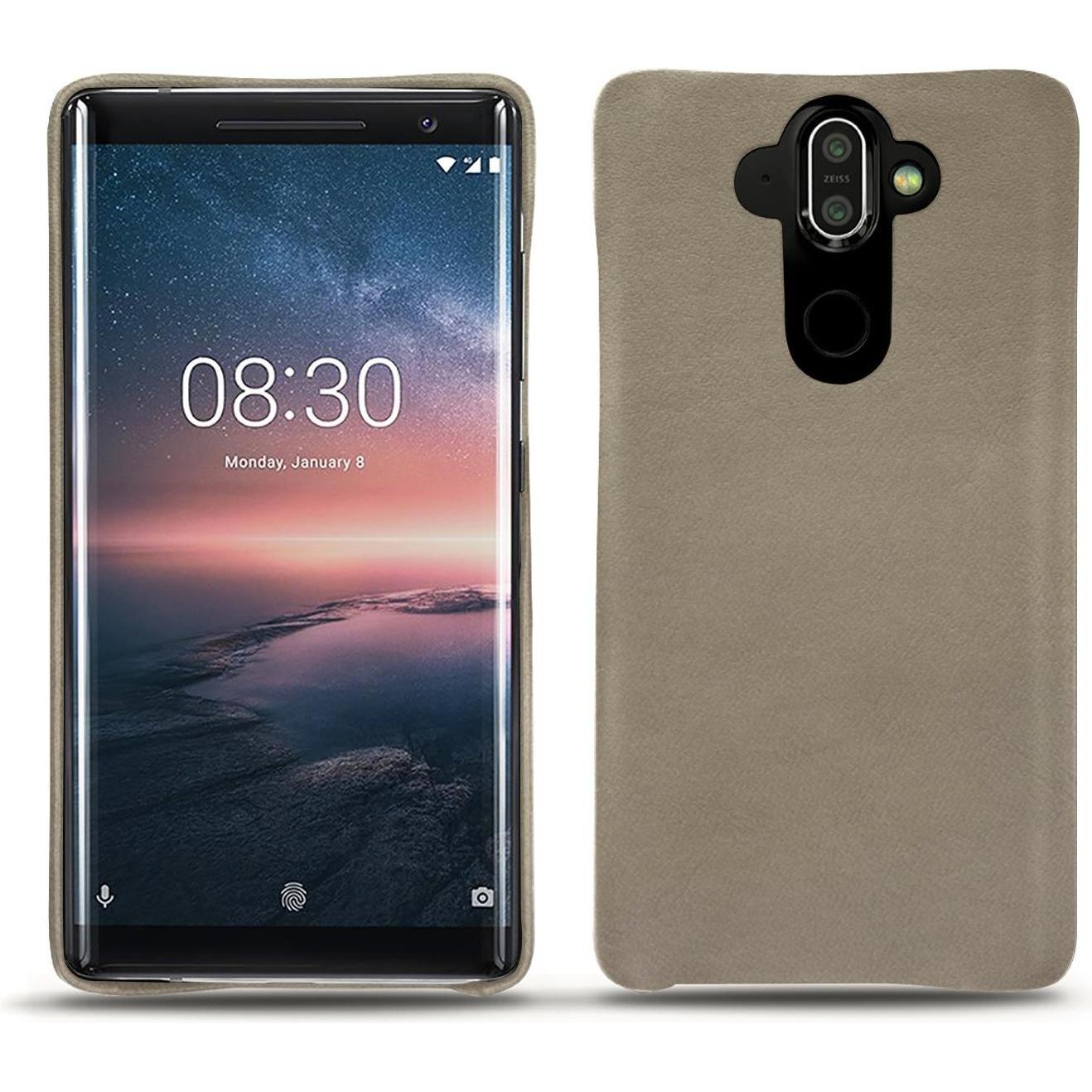 Noreve Lederschutzhülle (Nokia 8 Sirocco), Smartphone Hülle, Beige