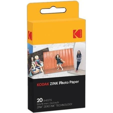 Kodak ZINK 2x3" 50x76 mm 20 Sheets Photo Paper (20 x), Carta fotografica