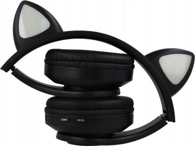 Produktbild Extralink Kinderkopfhörer Pro Schwarz | Kabelgebundene Kopfhörer | Katzenohren