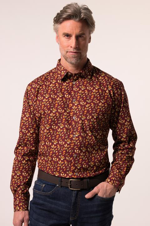 Actual product image Boston Park Hemd, Langarm, florales Muster, Kentkragen, Comfort Fit (6XL)