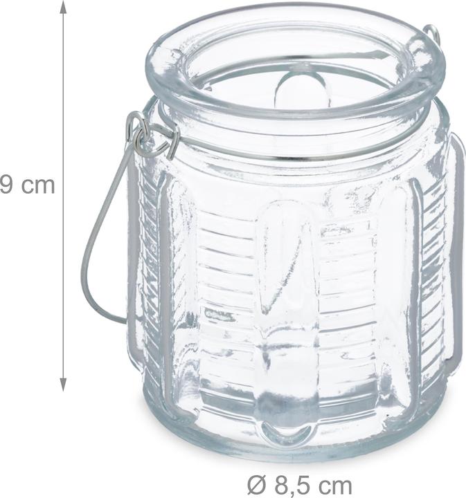 Image du produit Relaxdays 12x Photophore (1 x, 9,5 x 8,5 x 18 cm)