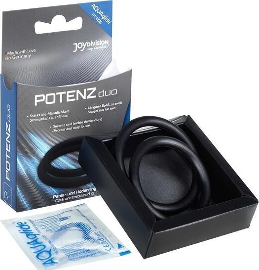 Actual product image Joydivision Potency Duo Rings Medium Black