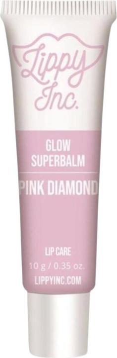 Produktbild Lippy Inc. Glow Pink Diamond Superbalm Glänzender Lippenbalsam mit natürlichen Ölen und Schimmer (Lippenpflege Stick, 10 g)