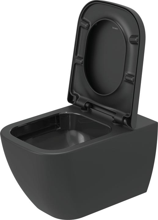 Produktbild Duravit splrandloses Tiefspl-WC Happy D.2 Plus Rimless Anthrazit matt 2222098900