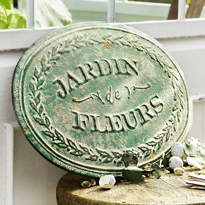 Image du produit Loberon Panneau décoratif Jardin de Fleurs vert antique