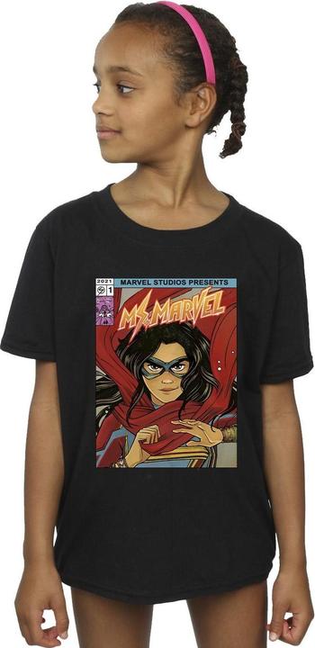 Actual product image Girls Ms Comic Poster Cotton T-Shirt (140, 146)
