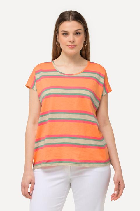 Immagine prodotto Ulla Popken T-shirt dal taglio smanicato e oversize con righe e scollo a girocollo (50, 52)