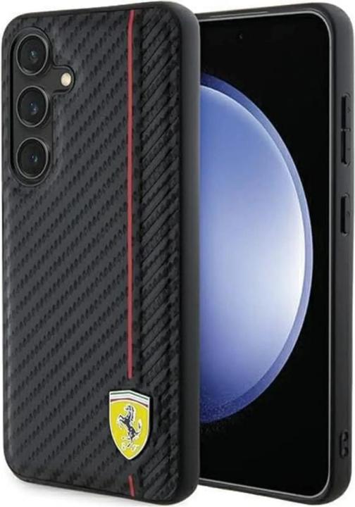 Productafbeelding Ferrari FEHCMN3DUR + S926 czarny/zwarte hardcase Carbon Gedrukte Lijn (Samsung Galaxy S24+)