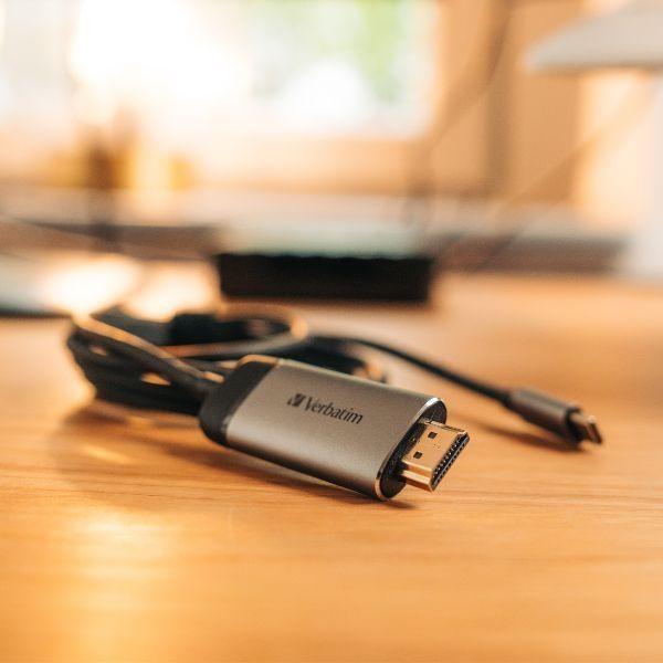 Actual product image Verbatim USB Type-C to (1.50 m, HDMI)