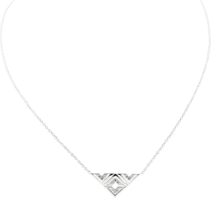 Produktbild Leyda Halskette Dreieck (Silber 925, Synthetischer Stein, 42 - 50 cm)