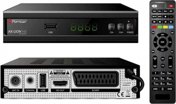 Actual product image Opticum Receiver TV AX Lion NS (DVB-T/T2)