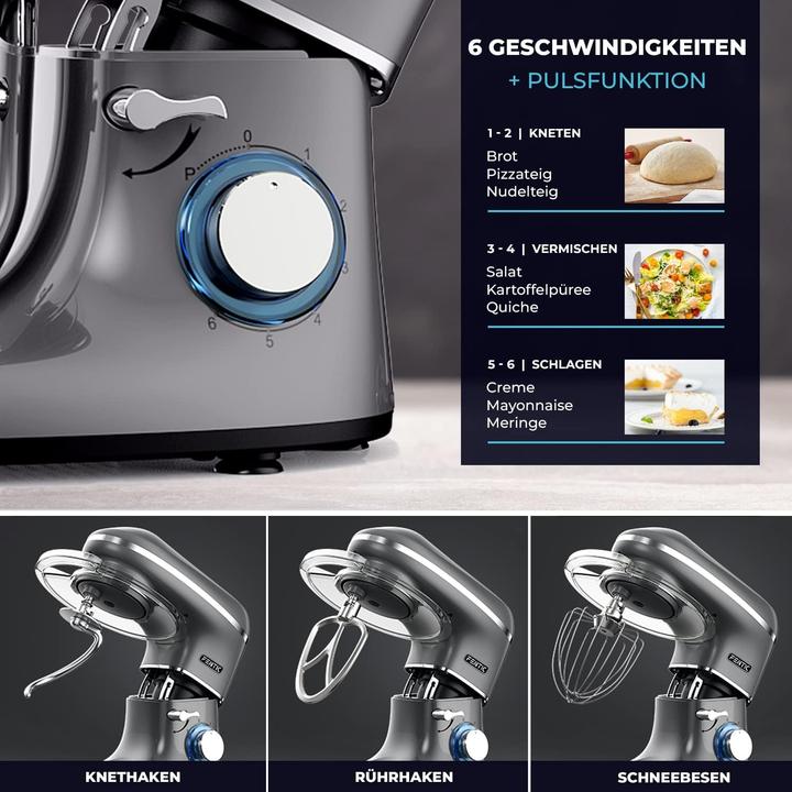 Produktbild Fentic Küchenmaschine mit Rührschüssel (2000 W, 6.20 l)