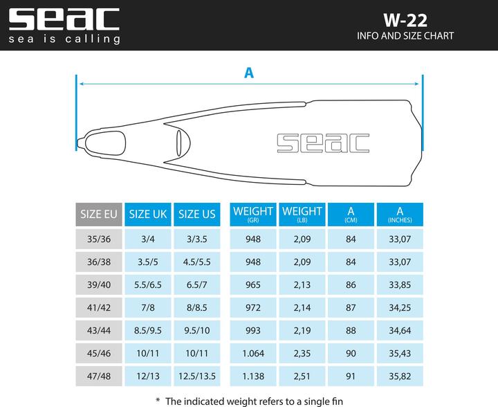 Actual product image Seac Foot section BM30/BM30 (43 - 44)