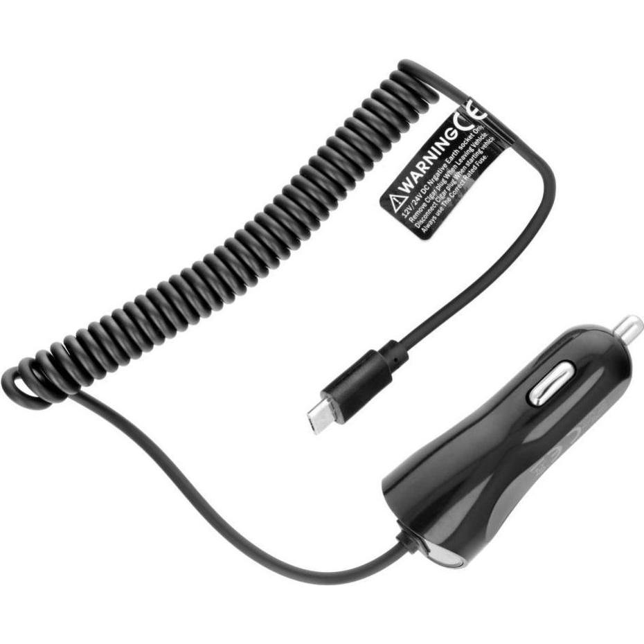 NoName Auto charger Blue Star BLUE STAR car charger 2A with cable Micro USB black, Adattatore per auto, Nero