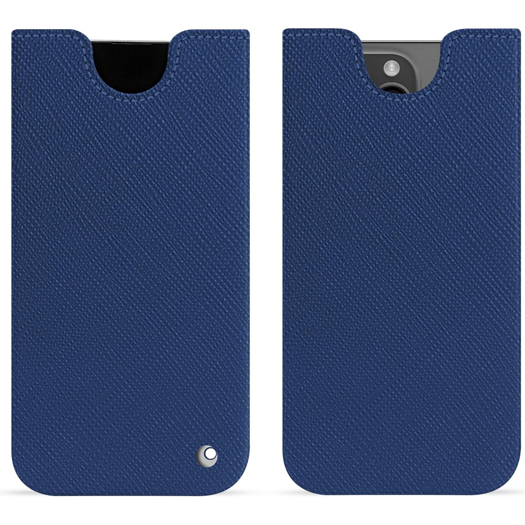 Noreve Lederschutzhülle (Apple iPhone 15 Pro Max), Smartphone Hülle, Blau