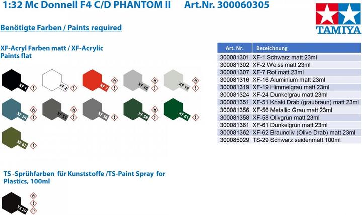 Produktbild Tamiya Phantom F-4C/D II