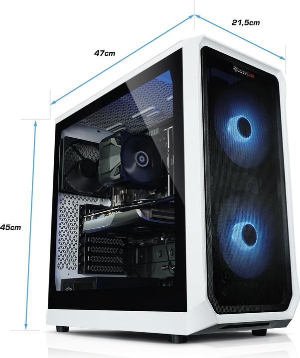 Actual product image Kiebel Gaming PC Raptor V AMD Ryzen 7 5800X, 16GB DDR4, NVIDIA RTX 4060 Ti 16 GB, 1TB SSD, Windows 11 (AMD Ryzen 7 5800X, 32 GB, 1000 GB, Radeon RX 7600 XT Fighter)