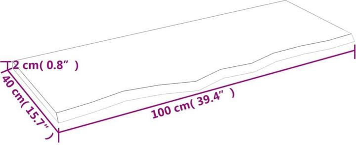 Immagine prodotto vidaXL Waschtischplatte (100 x 40 cm)