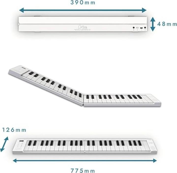 Image du produit Carry-On Piano 49 Touch White opvouwbare piano 49 toetsen (49 Boutons)