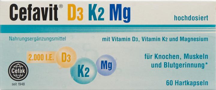 Actual product image Cefak D3 2000 K2 Mg Caps (60 pcs., Capsules, 79 g)