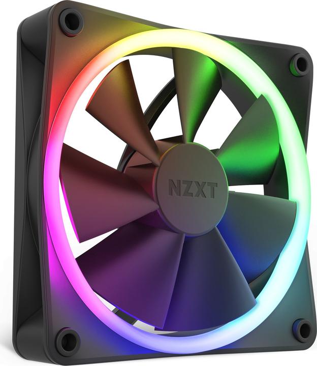 Productafbeelding NZXT F120 RGB Computer Case Fan 12 cm Zwart 1 eenheid (eenheden) (120 mm, 1 x)