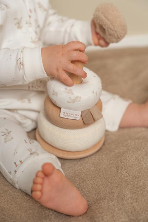 Image du produit Little Dutch Tour d'empilage avec anneaux FSC Bunny