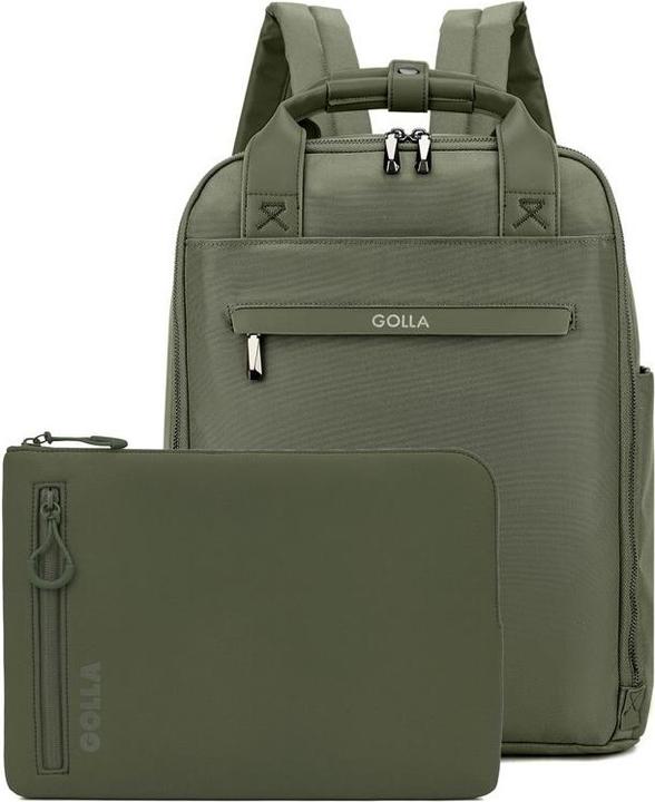 Image du produit Golla Ensemble sac à dos et housse d'ordinateur portable 13 pouces, vert