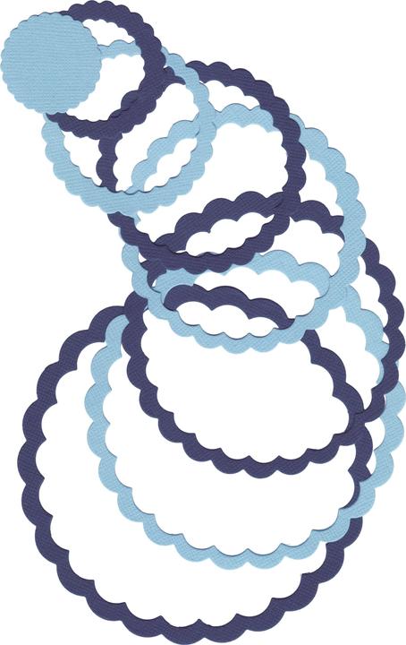 Actual product image Sizzix Framelits punching templates set circles scallop, 8 pieces