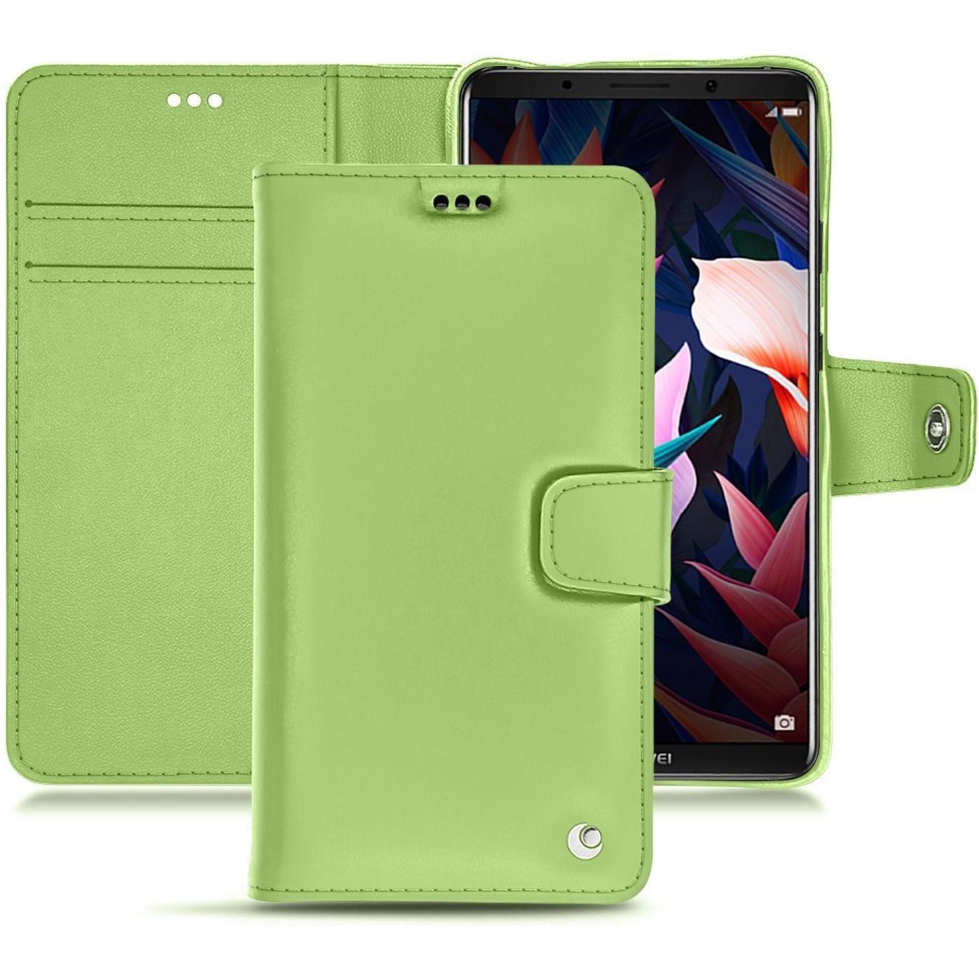 Noreve Lederschutzhülle Wallet (Huawei Mate 10 Pro), Smartphone Hülle, Grün