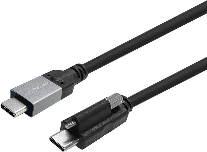 Actual product image Vivolink USB-C Screw to USB-C Cable 3m (3 m, USB 3.2 Gen 2)