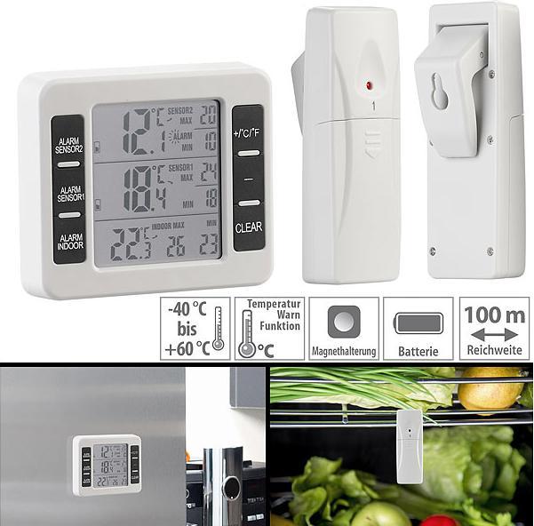 Produktbild Rosenstein & Söhne Digitales Funk-Kühl- & Gefrierschrank-Thermometer